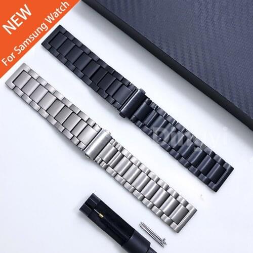 For Samsung Galaxy Watch 3 Titanium Strap 45mm / Galaxy Watch 46mm / Gear S3 Smartwatch Band Watchband Metal Bracelet