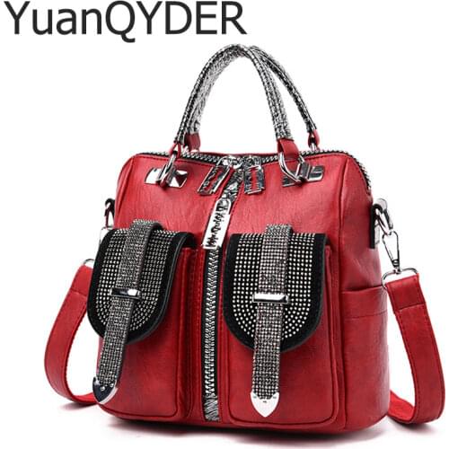 Women 3 Use Diamond Small Backpacks Female Fashion Sequins School Shoulder Bags for Women Casual Travel Bags Ladies Mochilas