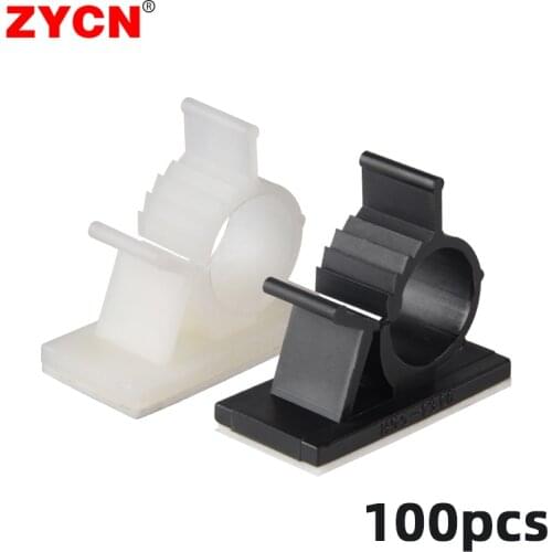 100PCS Self-Adhesive Cable Clips Management Charging Power Cord Organizer Holder Line Fixed Clamp For Car TV Wire Binding Buckle