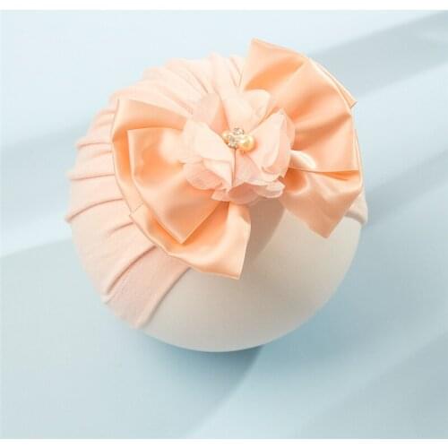 Chiffon Flower Bow Newborn Baby Girl Hat Beanie Cap Baby Hat Turban Lovely Bonnet Caps Baby Shower Props Photography Props