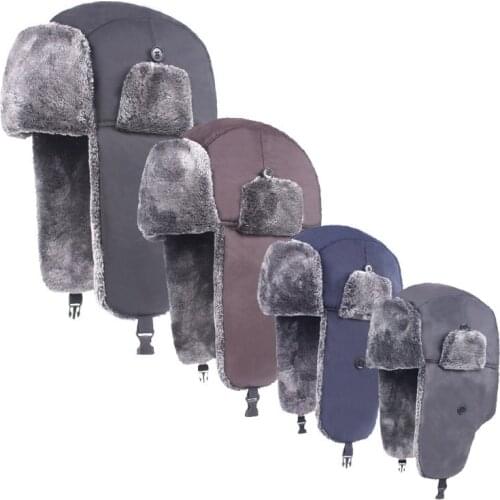 Winter Hat Keep Warm Unisex Winter Trapper Aviator Trooper Earflap 2019 Russian Ski Hat Fur Bomber Faux Fur Fashionable Hats