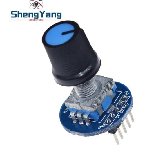 ShengYang Rotary Encoder Module 5V Brick Sensor Development Round Audio Rotating Potentiometer Knob Cap for Arduino EC11