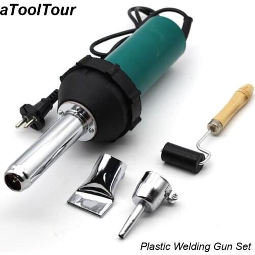 1080W 220V Plastic Hot Air Welding Gun Torch With Nozzle Roller Plastic Welding Machine Heat Gun Kit Welder For Bumper PP PVC