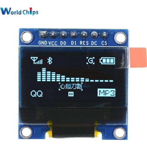 0.96" 0.96 Inch Blue OLED Module 128X64 OLED LCD LED Display Module For Arduino IIC I2C Communicate DC 3V-5V SPI Serial Module