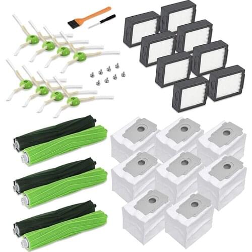TOP!-Replacement Parts Kit for IRobot Roomba I & E Series I7 I7+ E5 E6 Dust Bags Brush HEPA Filter Set Vacuum Accessories