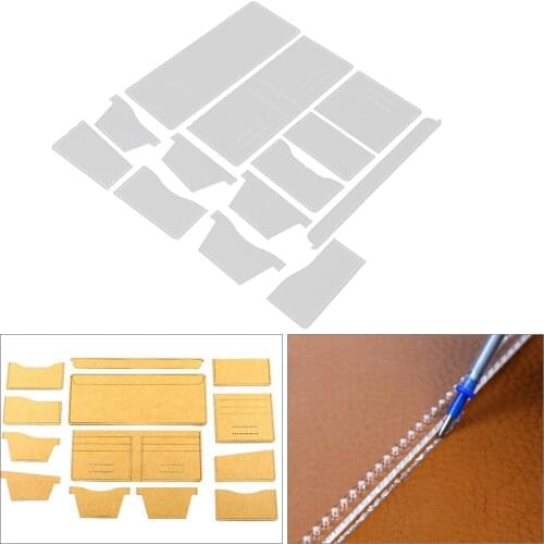 13Pcs/Set Acrylic Purse Stencil Template for Short Wallet Leather Craft Leather Wallet Card Bag Pattern Mould Leathercraft DIY