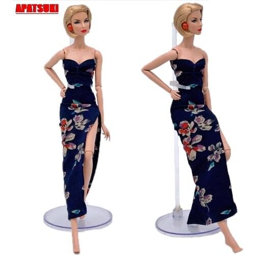 Evening Party Dress for Barbie Floral Dresses for 11.5" BJD Dolls Clothes Fashion Silm Jumpsuit for Barbie Dolls Accessories Kid