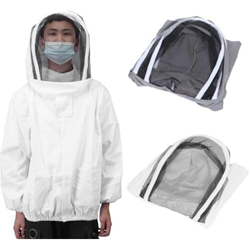 Beekeeping Protective Veil Jacket Bee Suit Smock With Double Zippers Beekeeper Accessory Beekeeping Clothing Beekeeper Supplies