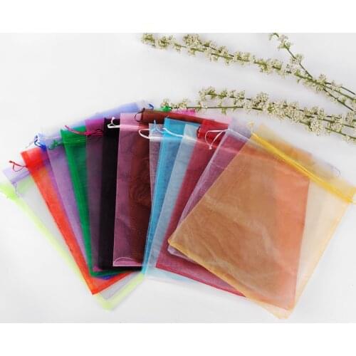 15x20cm Organza Jewelry Bags Bolsitas De Regalo Para Boda Jewelry Package With Logo Tea Storage Bags 100pcs/lot Wholesale
