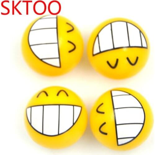 SKTOO 4pcs Proud smiley personality personalized modified tire valve cap General Gas cap Tire cap Valve cap