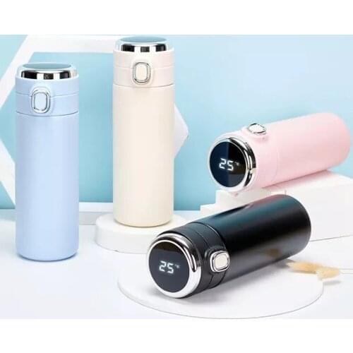 420ml Intelligent Vacuum Insulated Bottle Real-time Temperature Display LED Touch Screen StainlessSteel Vacuum Bottle Travel Mug