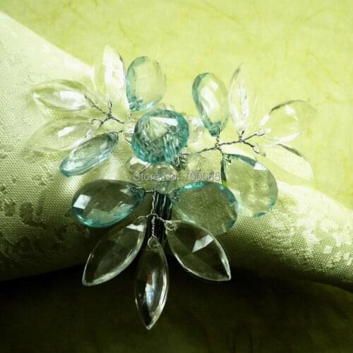 Acrylic flower napkin ring, wholesale napkin holder