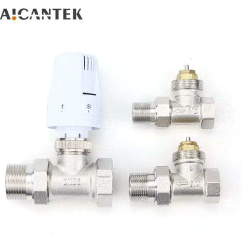 Automatic Thermostatic Radiator Valve 1/2" 3/4" 1" Thermostat Temperature Control Floor Heating Thermostat Valve DN15/DN20/DN25