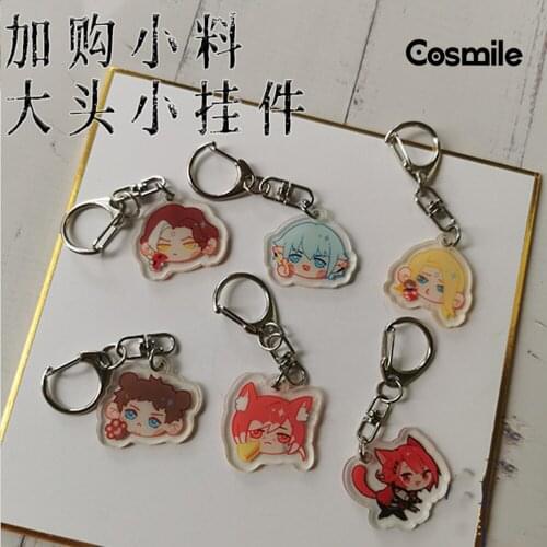 Cosmile Final Fantasy FF14 G'raha Tia Emet Selch Haurchefant Acrylic Keychain Pendant Wallet Keyring Strap Limited C