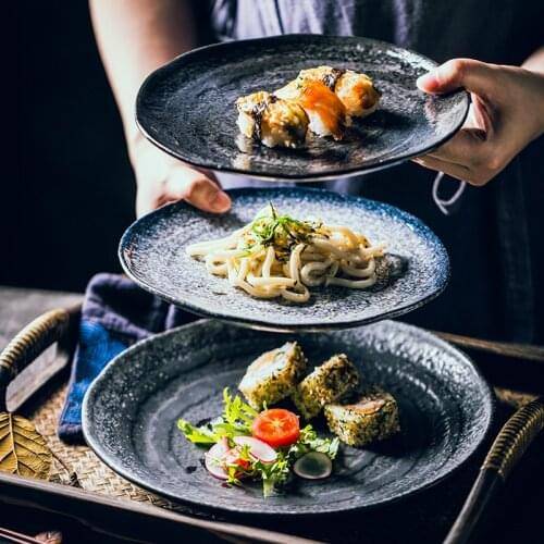 CHANSHOVA Chinese style Ceramic Steak dinner plates irregular salad plates Personality Dessert Plate China Porcelain H662