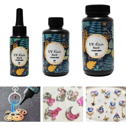 Home DIY Jewelry Making Crafts 10/15/25/60/100/200g Transparent Ultraviolet UV Resin Gel Quick-drying Non-toxic Sunlight Curing