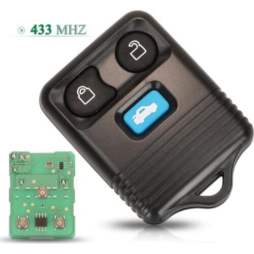 Bilchave 3 Buttons Control Remote Car Key 433MHz Fob For Ford Transit MK6/Connect 2000 2001 2002 2003 2004 2005 2006 Replacement