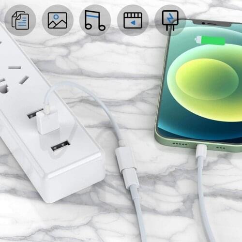 3PCS Type C to USB C Female To USB Male Adapter Charger Cable Adapter Data Line Converter Usb Cable Mobile Phone Accessories