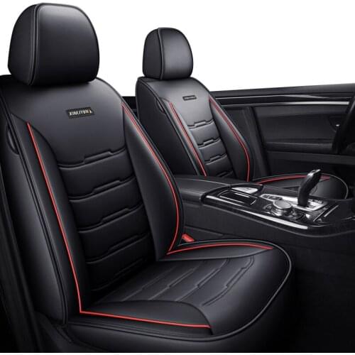 ZHOUSHENGLEE Leather Car seat covers For Fiat Uno Palio Linea Punto Bravo 500 Panda SUV auto accessories car seat covers set