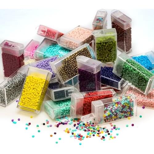1000pcs/Box Mikiyu Spacer Round Beads 2mm Crystal Czech Glass Seed Beaded Crafts Jewelry Making Necklace Bracelets Accessories