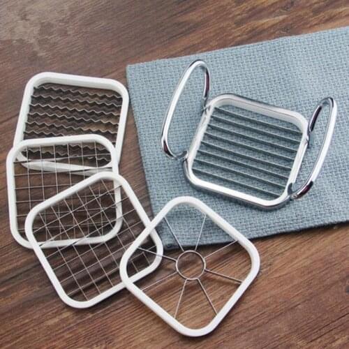 5 in 1 Multifunctional Stainless Steel Fruit Cutting Corer Knife Multi Purpose Potato Chip French Fries Cutter Kitchen Gadgets