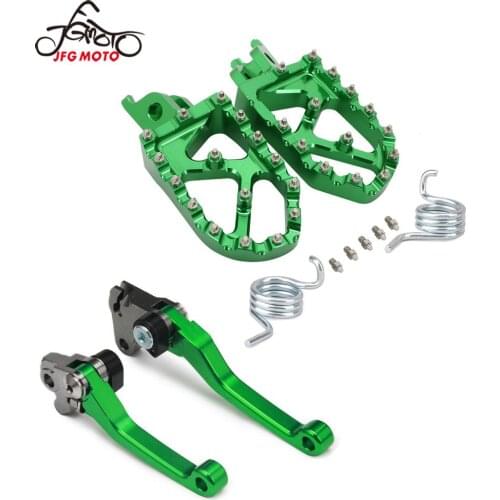 Motorcycle CNC Footrest Footpeg Foot Pegs Brake Clutch Lever Sets For Kawasaki KLX450R KLX 450R klx450r 2008 2009 08 09