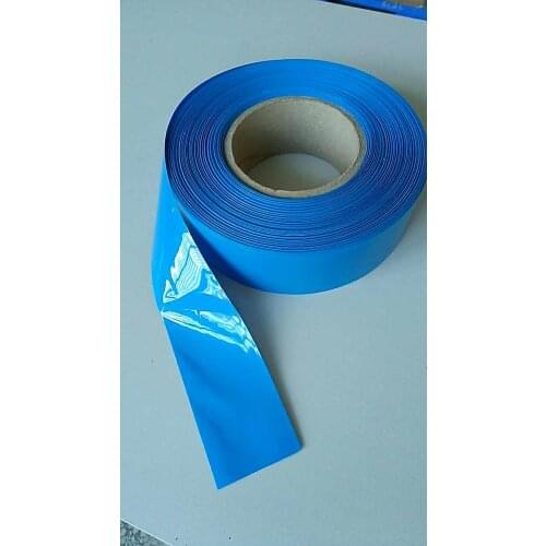 New high-quality 1m PVC heat shrink tube electronic insulation blue 80/85/95/180/200mm width is Lipo battery