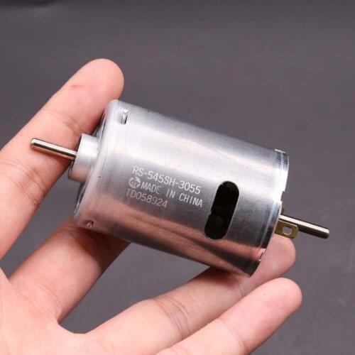 Brand new Mabuchi 545 DC Motor RS-545SH-3055 Double Output Shaft DC12V-24V 18V 10900RPM Large Torque High Speed Drill Motor DIY