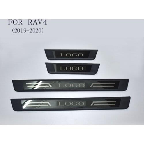 FIT For RAV4 RAV-4 XA50 2019 2020 Stainless Steel Door Sill Scuff Plate Pedal Threshold trim cover