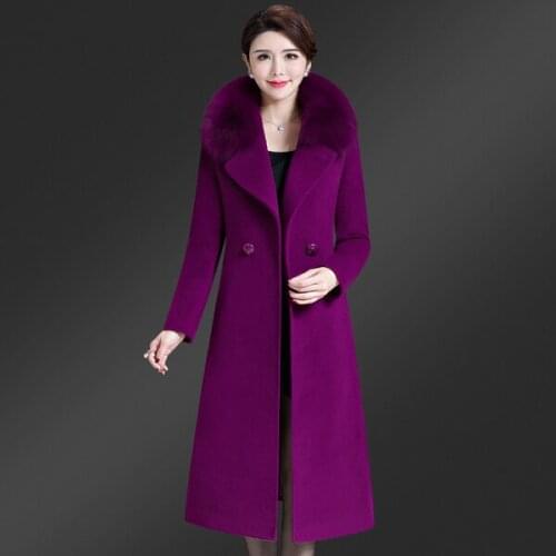 Winter Women High Quality Faux Rabbit Fur Coat Luxury Long Fur Coat Loose Lapel OverCoat Thick Warm Plus Size Female Plush Coats