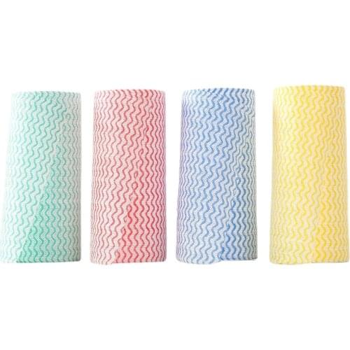 Dry Wet Dual Purpose Kitchen Thickened Household Oil Free Washable Disposable Dishwashing Cloth