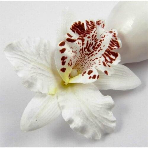 Wedding Bridal beach Flower Orchid Leopard Hair Clip Brooch Pin Barrette Decor Handmade Fake Butterfly Orchid Hair Accessories