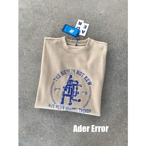 Flocking Adererror Sweatshirts 2020 ADER Logo Printing Ader Error embroidery Stitches Pullover High Quality Cotton Hoodie