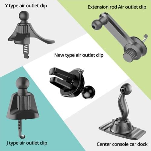 Universal Car Air Vent Clip Upgrade 17mm Ball Head for Magnetic Car Phone Holder Gravity Support Stand Mount Car Charger Bracket