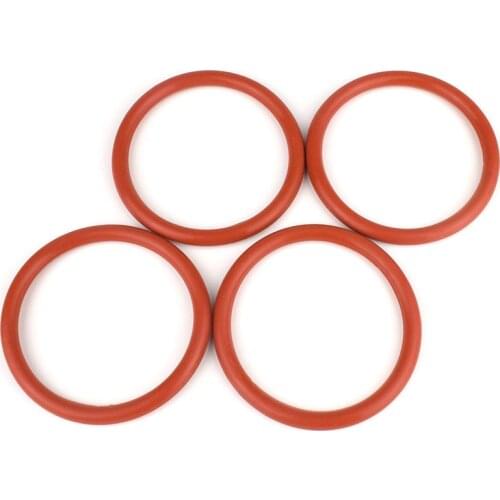 O Ring Gasket Thickness CS 4mm OD 12 ~ 92mm Silicone Food Grade Waterproof Washer Rubber Insulated Round O Shape Seal Red