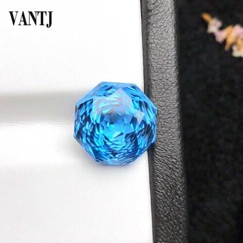 VANTJ Real Natural Topaz Loose Gemstone Rose Cut For Silver Gold Ring Mounting Diy Jewelry Gift