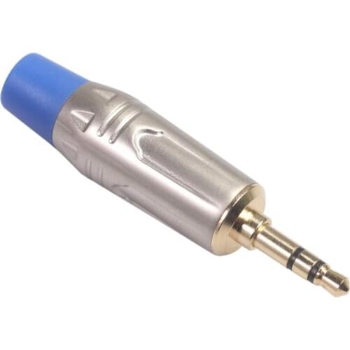 2 lot Alloy 3.5mm Gold Plated Plug Connector Video for Cable DIY Accessories