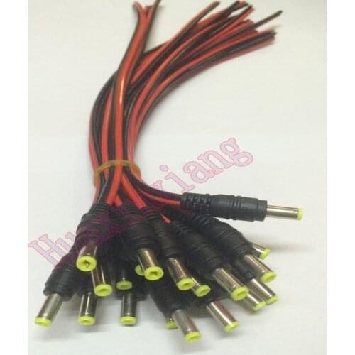 20PCS/Lot 12V Monitoring DC power male Cable Adapter cord 5.5*2.1mm Monitor for camera