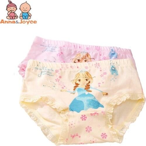 3 Pcs/lot New Children 's Underwear Cotton Cartoon Princess Triangle Underwear Girls Printed Panties Cute Princess Underwear