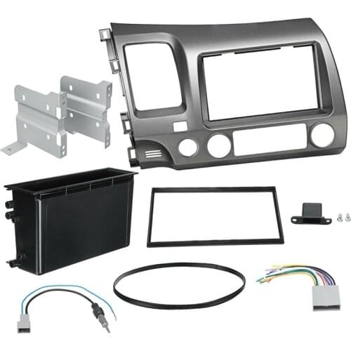 Car Radio Stereo 2 Din Taupe Dash Kit for 2006-2011 Honda Civic