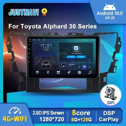 6G 128G New Smart Car Radio Android 10.0 For Toyota Alphard 30 Series 2015-2020 Auto 4G WIFI GPS Multimedia Video Player No DVD