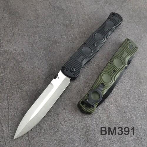 Free Shipping BM391 Tactical Folding Knife D2 Steel High Hardness Sharp Blade Nylon Fiber Handle Camping Hunting EDC Tool