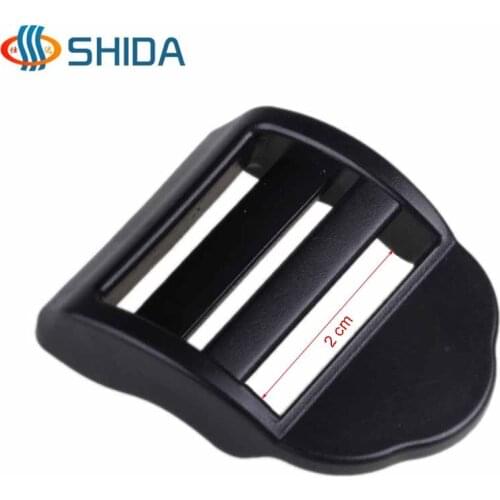 100 PCS 20mm Black Adjustable Plastic Ladder Lock Buckle for 3/4" Backpack Webbing, Bag Accessories