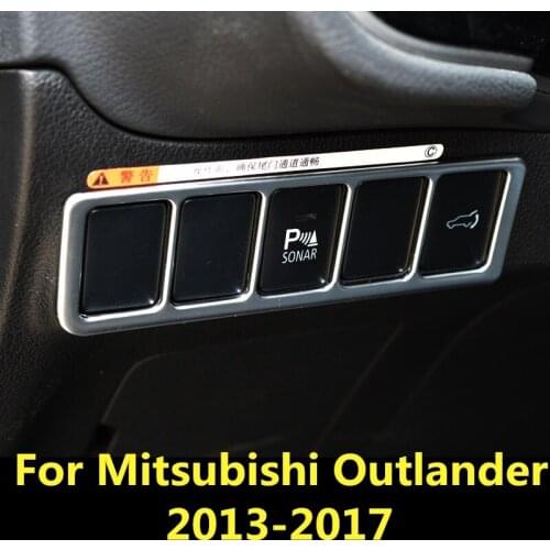 For Mitsubishi Outlander 2013-2017 Car light parking light LED switch adjustment button switch panel frame Auto Accessories
