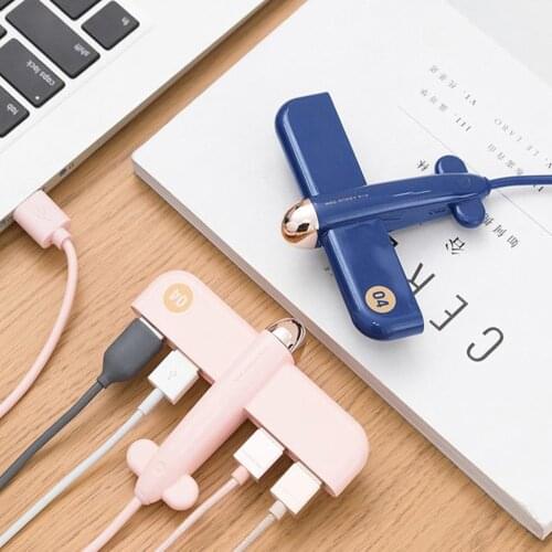 Aircraft Shape USB 2.0 Expander 4-Port Data Hub Splitter for PC Computer Laptop