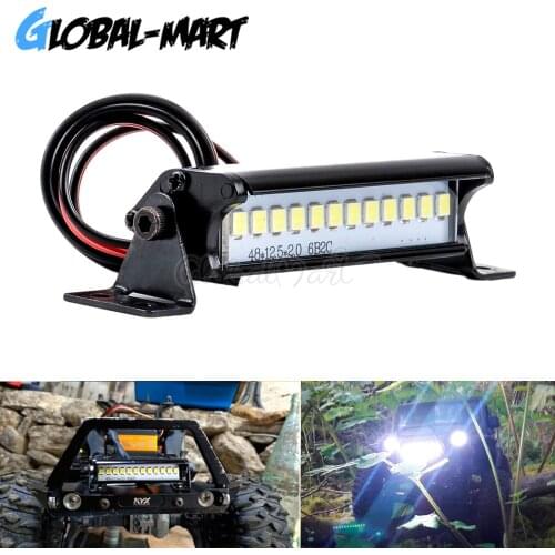 RC Car Universal 55mm 12 LED Roof Light for 1/10 Axial SCX10 90046 RC Rock Crawler Truck Body Shell Lights Climbing Car Parts
