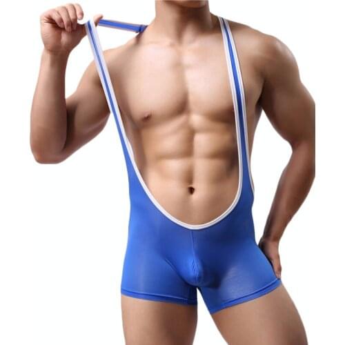 Mens Undershirt Sexy Underwear Breathable Mesh Men Tank Tops Men Bodysuit Undershirt Jumpsuit Shorts Men Sleepwear Nightwear