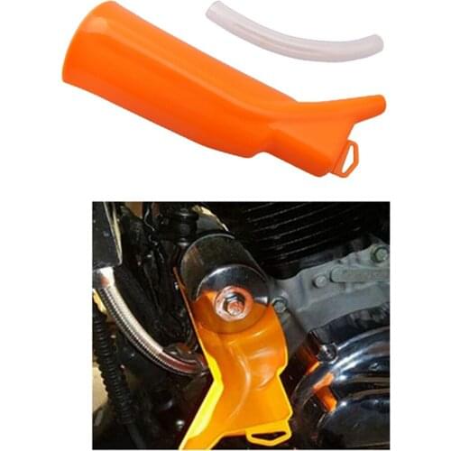 Orange Large High Strength Long Mouth Motorcycle Oil Gas Petrol Fill Funnel