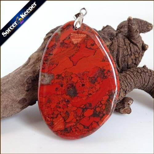 Collares New Pendant Necklace Natural Crystal Stone Bloodstone Beads Agates Necklace & Pendants Fashion Bijoux Women WS800