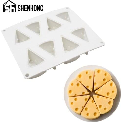 SHENHONG 8 Cavity Dessert Silicone Molds Cake Mold Cheese Shape Muffin Pastry Baking Tray Mousse Mould Cake Decorating Tools